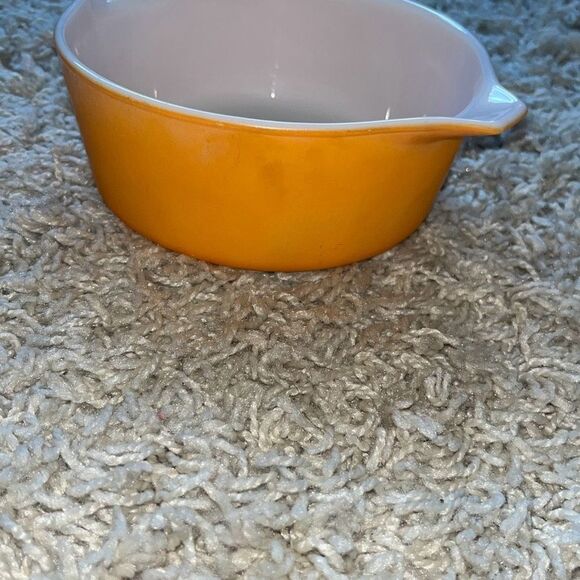 Vintage Pyrex Daisy Sunflower Orange 1.5 Pt Casserole Dish #472-C Daisy Lid - Picture 10 of 13